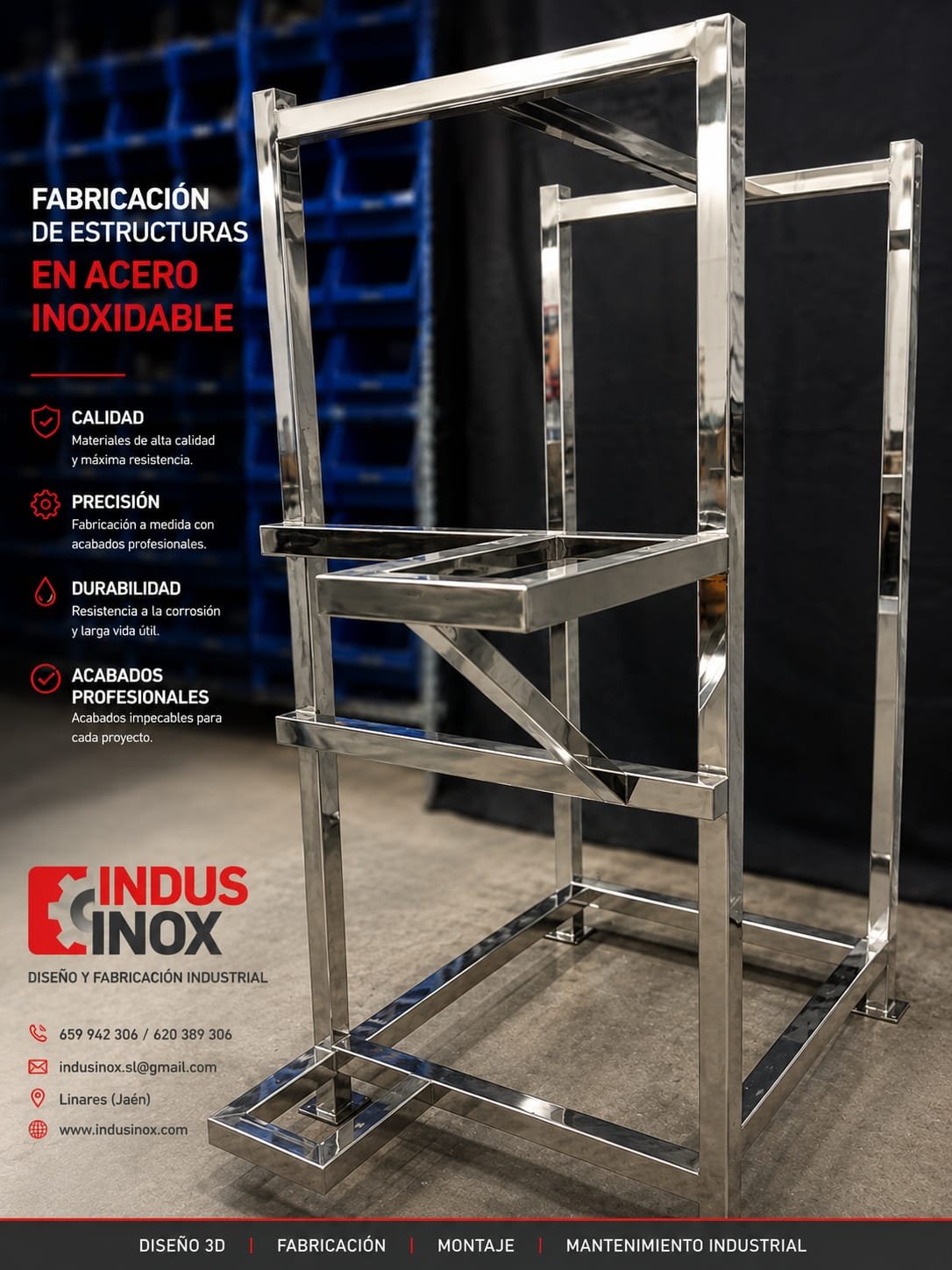 Estructura metalica fabricada por INDUS-INOX S.L.